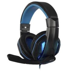 Imagem de Headset Gamer Hoopson, LED Azul, Drivers 40mm, Preto/Azul - GA-02