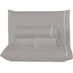 Imagem de Jogo De Lençol King Top Line 180 Fios 4 Peças - Cinza