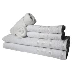 Imagem de Jogo De Toalhas Egito 2 Banho 2 Rosto 2 Tapete Branco