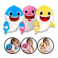 Imagem de 3 Pelúcias Baby Shark 20cm Antialérgico Super Macio Musical