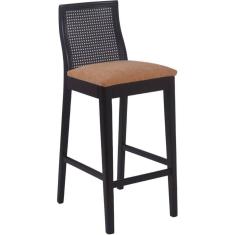 Imagem de Banqueta Arizona Madeira Maciça Tela Sextavada Preto