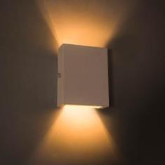 Imagem de 10X Arandela Slim 2 Focos Branca Parede Muro Interna Externa St1597