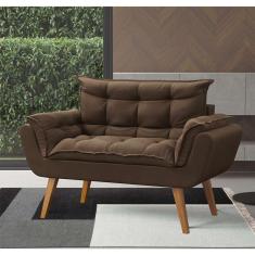 Imagem de sofá 2 lugares dock suede marrom