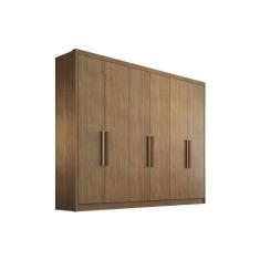 Imagem de Módulo De Quarto Casal Guarda Roupa Rizon C- 6 Portas E 6 Gavetas Freijó Cumaru - Novo Horizonte