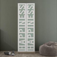 Imagem de Guarda-Roupa Infantil 2 Portas 2 Gavetas Comic Legno Salinas/Verde Bellagio/Branco