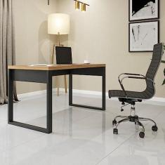 Imagem de Escrivaninha 135cm Industrial Dalla Costa Freijó/preto