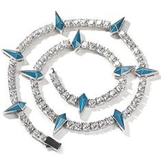 Imagem de CAIHANV Corrente de tênis masculina de 50,8 cm - Colar Pantera Negra, estilo punk hip hop metal que brilha no escuro, Zircônia cúbica, Zircônia cúbica