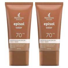 Imagem de Kit com 2 Protetor Solar Episol Color Tom 3 Medio FPS 70 40ml cada