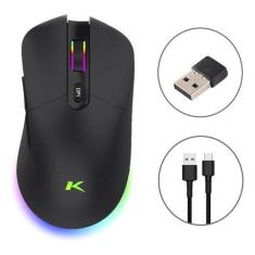 Imagem de Mouse Gamer Dual USB Wireless 10000DPI Full RGB Com Software - kTROK