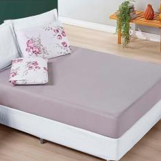 Imagem de Jogo Cama Lençol Celi Casal Padrão Micropercal 200 Fios 3 Peças - Palha Florido