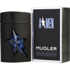 Imagem de Perfume Masculino Angel Thierry Mugler Eau De Toilette Spray Rubber Bottle Refillable 100 Ml