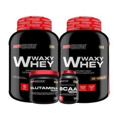 Imagem de Kit 2 Whey Protein Waxy Whey 2Kg+ Glutamina 500G - Bodybuilders
