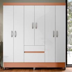 Imagem de Guarda Roupa De Casal Ideal Plus 6 Portas Para Quarto Grande Com Cabid