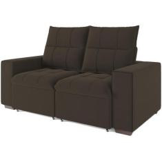 Imagem de Sofá Retrátil Reclinável 3 Lugares Veludo Miami Gralha Azul Estofados,