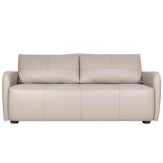 Imagem de Sofá Living 3 Lugares Sala de Estar 220cm Virtus L07 Couro Bege - Mpoz