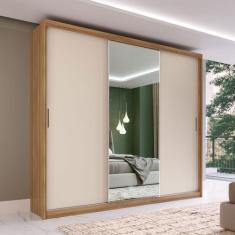 Imagem de Guarda-Roupa Casal Dalila 3 Portas 4 Gavetas 5 Prateleiras Com 1 Porta