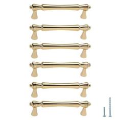 Imagem de Evionlin 6 peças de armários espelhados dourados brilhantes prateados e dourados, maçanetas de porta de guarda-roupa, gavetas, puxadores pequenos de grão único