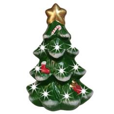 Imagem de Arvore De Natal Porta Vela Pequena Verde Escuro De Ceramica - Decore C