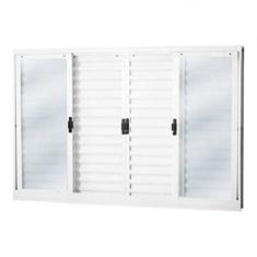 Imagem de Janela Veneziana Aço 6 Folhas Mgm Minas Sul 100cmx120cm Vidro Mini Boreal Branco