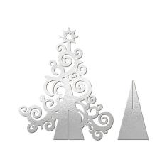 Imagem de Árvore De Natal Com Arabesco 33cmx40cm - Cria Arte Laser Prata