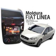 Imagem de Moldura Painel 2DIN Multimidia Fiat Linea 2008 a 2014 Prata