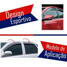Imagem de Calha De Chuva Esportiva Volkswagen Tiguan 2010 11 12 13 14 15 Fumê