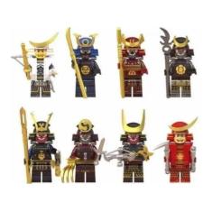 Imagem de Bonecos Blocos De Montar Samurai Ninja Ninjago White Set - Mega Block