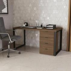 Imagem de Mesa para Escritório Diretor com Gaveteiro 150cm Office Carvalho/Munique