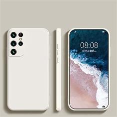 Imagem de Capas quadradas de silicone líquido para Samsung S22 S21 S20 FE Plus Note 10 20 Ultra A32 A42 A52S A72 A53 A13 5G Capa macia à prova de choque, branca, para S20 Plus