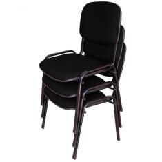 Imagem de 03 Cadeiras Para Auditórios Linha Hotel Auditório Preto