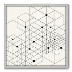 Imagem de Quadro Decorativo - Linhas - 70cm x 70cm - 052qnadb