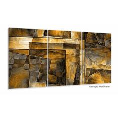 Imagem de Quadro Decorativo Abstrato  Luxo Mosaico 120x60 3 peç