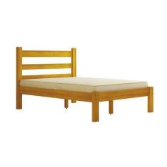 Imagem de Cama Casal Em Madeira Maciça Reforçada Rubi Mel Nemargi