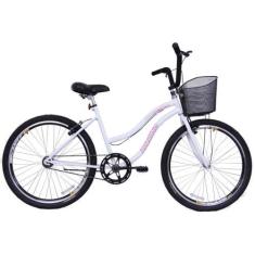 Imagem de Bicicleta Feminina Aro 26 Beach Branca - Dalannio Bike