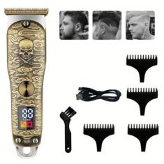 Imagem de Máquina de Cortar Cabelo Sem Fio Recarregável USB Com Lâminas de Aço I