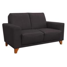 Imagem de Sofá 2 Lugares Sala De Estar Recepção 145cm Russia Couro Tabaco G40 -