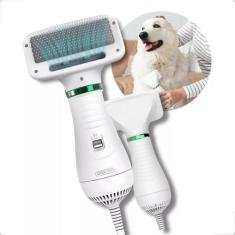 Imagem de Escova Secadora Pet Que Seca E Remove Pelos De Cães E Gatos 110V - Mr