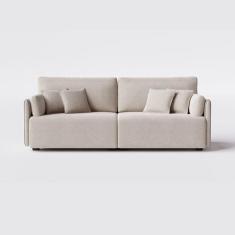 Imagem de Sofá Living Barcelona 2,00m em Linho Aston Cinza Amarronzado  - Home M