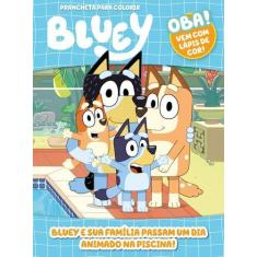 Imagem de Livro - Bluey Prancheta para Colorir