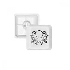 Imagem de Kit de atualização para jogos PBT teclado mecânico padrão de vida marinha polvo branco preto