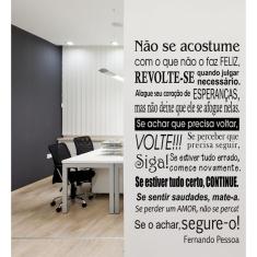 Imagem de Adesivo Decorativo de Parede Frase Não Se Acostume palavras de incentivo