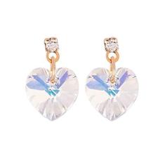 Imagem de Brinco Coração 10mm Swarovski AB - Sunshine Cristais