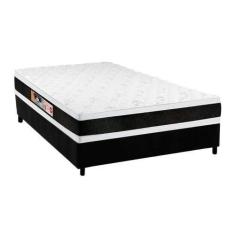 Imagem de Cama Box Casal Blindada Com Colchão De Espuma Dupla Face D45 Castor Bl