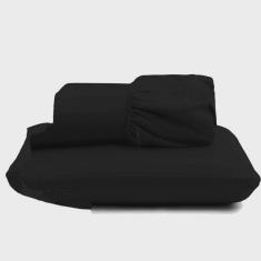 Imagem de Jogo de Lençol Pratik Peletizado Solteiro 2 Peças Barato - Preto