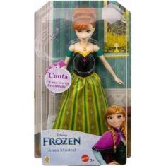 Imagem de Boneca Disney Frozen Anna Cantora Mattel Hpd94