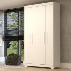 Imagem de Guarda Roupa Solteiro 109,80cm 4 Portas 100% Mdf Papoulas Espresso Móv