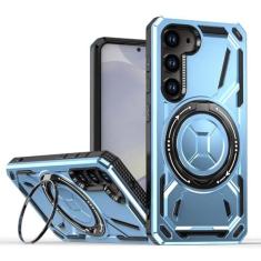 Imagem de SORAKA Capa para Samsung Galaxy S22 5G com suporte para anel,compatível com MagSafe Capa Samsung Galaxy S22 5G com placa de metal para suporte magnético para carro Capa resistente que absorve choques