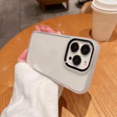 Imagem de Capa protetora de anel de câmera de metal de luxo para iPhone 14 13 12 11 Pro Max Acrílico transparente à prova de choque Armor Defender Capa protetora, preta, para iPhone 13 ProMax