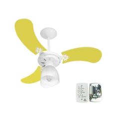 Imagem de Ventilador Teto Super Baby Colors 3 Pás Mdf Branco/Amarelo 220V - Vent