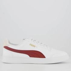 Imagem de Tênis Puma Shuffle Branco e Vermelho-Masculino